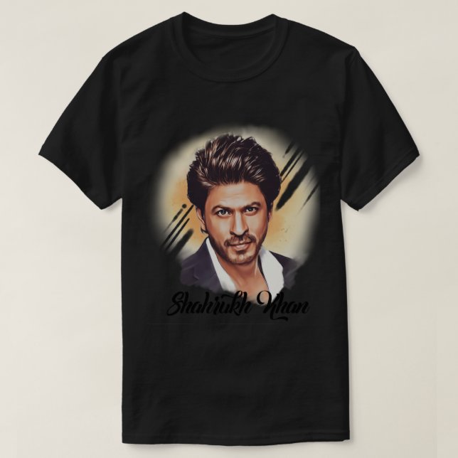Shahrukh Khan Porträtt art T Shirt (Design framsida)