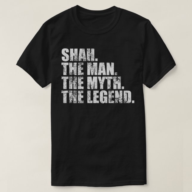 ShahShah Family namn Shah efternamn Shah efternamn T Shirt (Design framsida)