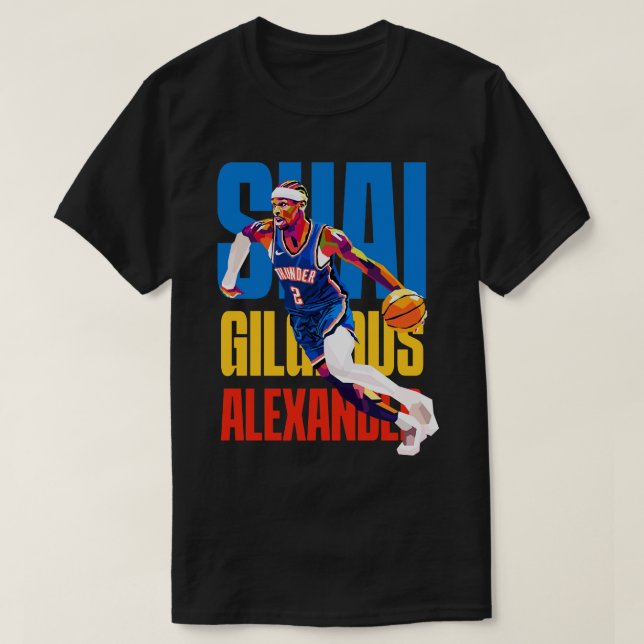 Shai Gilgeous Alexander WPAP 1 T Shirt (Design framsida)