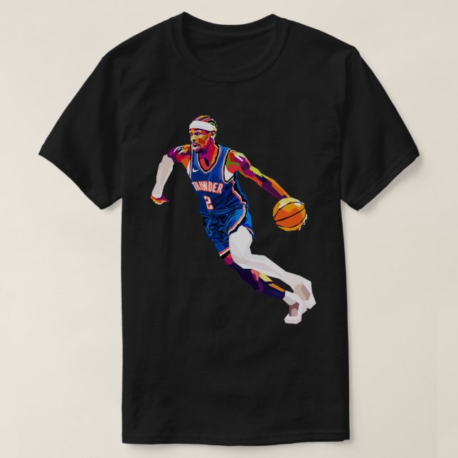 Shai Gilgeous Alexander WPAP 2 T Shirt (Design framsida)