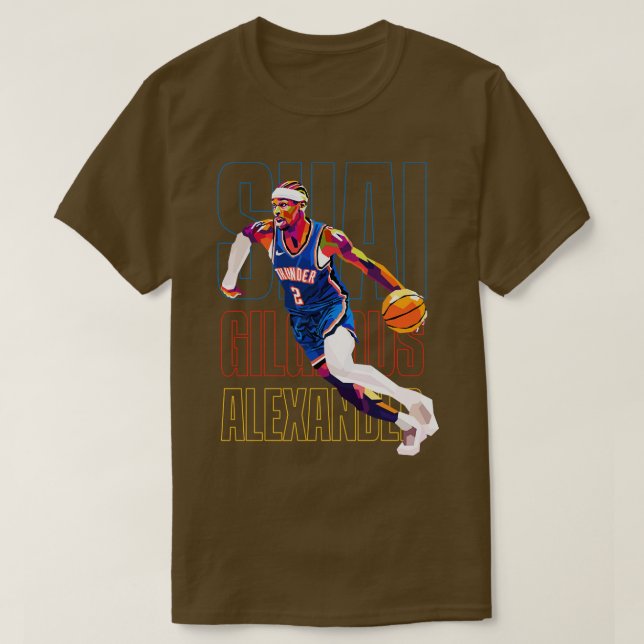 Shai Gilgeous Alexander WPAP T Shirt (Design framsida)