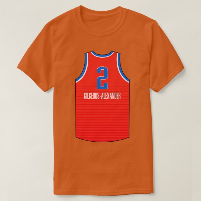 Shai GilgeousAlexander Oklahoma City Jersey Qiangy T Shirt (Design framsida)