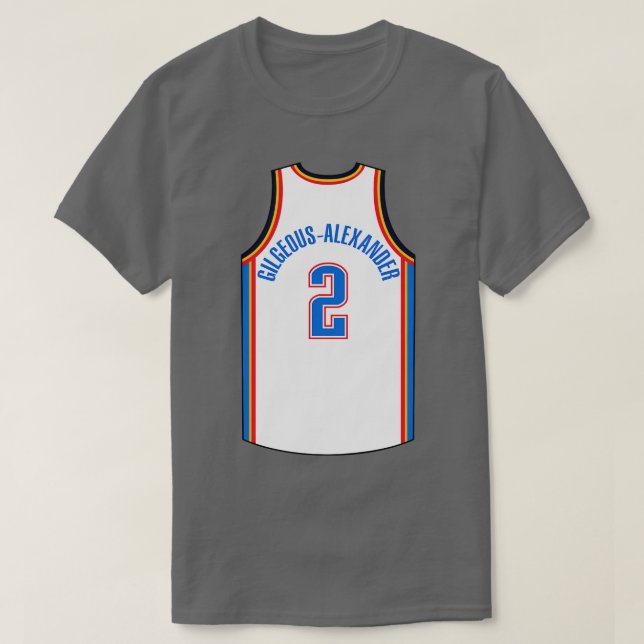 Shai GilgeousAlexander Oklahoma City Jersey Qiangy T Shirt (Design framsida)