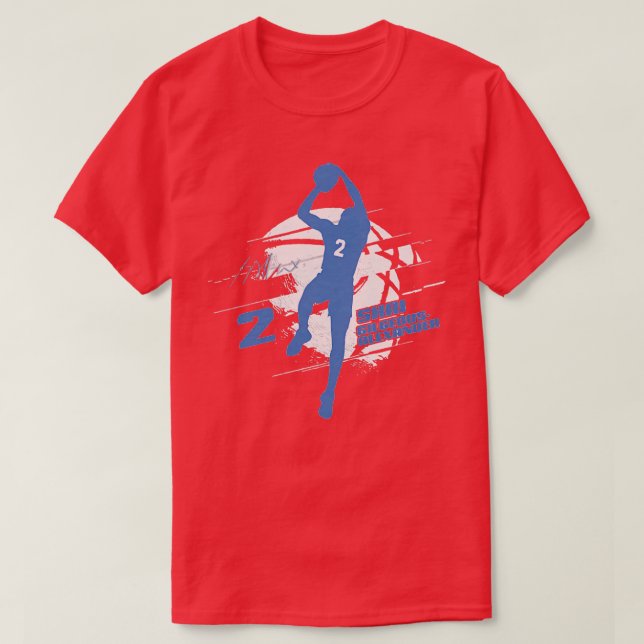 Shai GilgeousAlexander Oklahoma City Silhouette T Shirt (Design framsida)