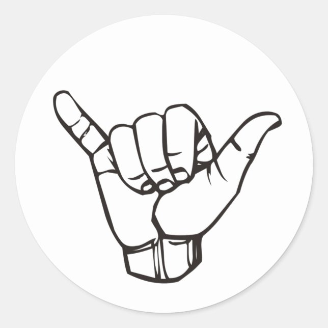 SHAKA ASL RUNT KLISTERMÄRKE (Framsida)