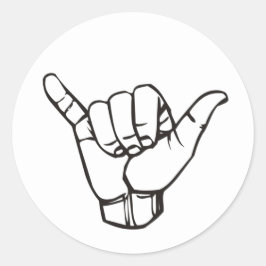 SHAKA ASL RUNT KLISTERMÄRKE