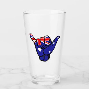 Shaka Australien flagga Glaskopp
