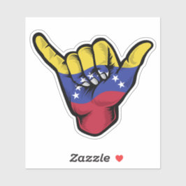 Shaka Hand Venezuela Flagga Good Vibes Sticker Klistermärken