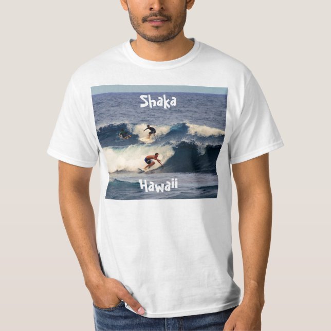 Shaka hawaiansk surfareskjorta t-shirt (Framsida)