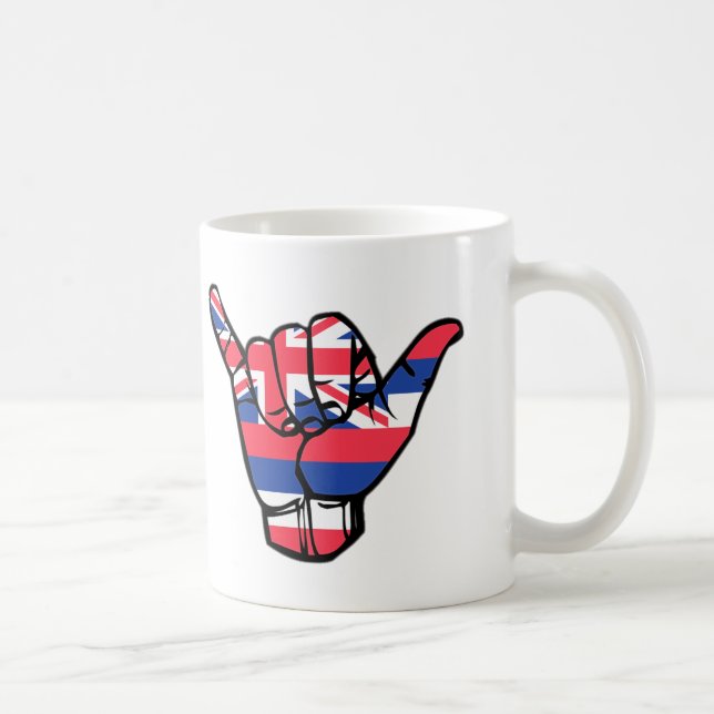 Shaka Hawaii Flagga Kaffemugg (Höger)