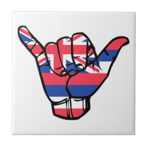 Shaka Hawaii Flagga Kakelplatta