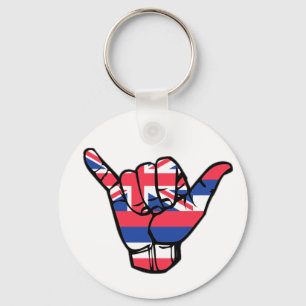 Shaka Hawaii Flagga Nyckelring