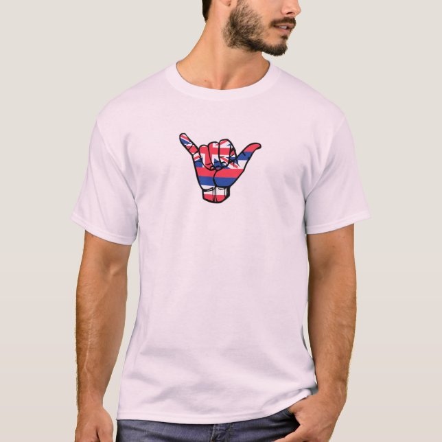 Shaka Hawaii Flagga T-shirt (Framsida)