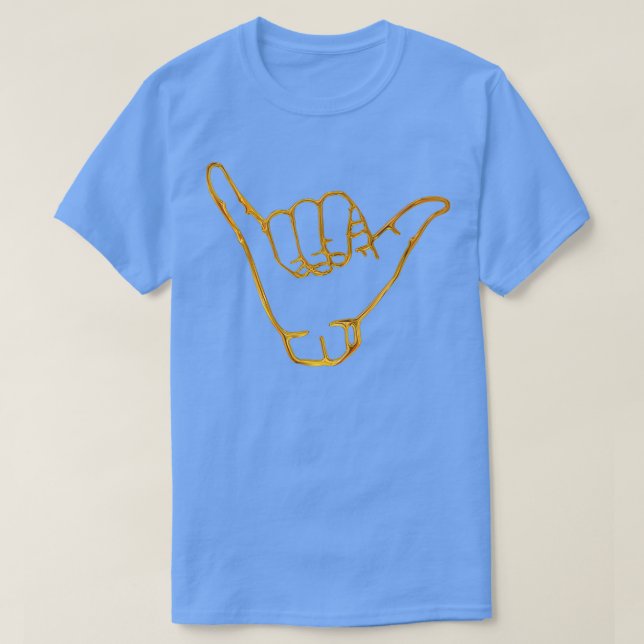 Shaka III Guld liknande handgest T Shirt (Design framsida)