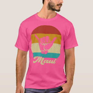 Shaka Maui Hawaii hang Loose Aloha Hawaiian Retro T Shirt