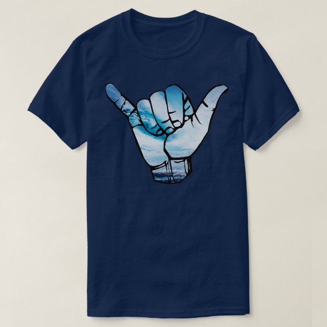 Shaka Ocean Surfing Wave Surfer Hawaii hang T Shirt (Design framsida)