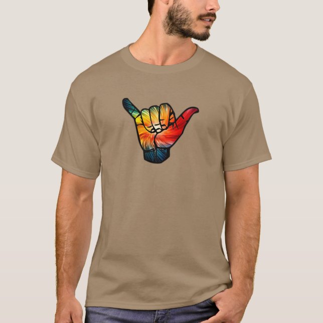 Shaka regnbåge t-shirt (Framsida)
