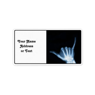 Shaka Sign X-Ray (Hopp Loose) Adressetikett