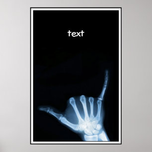 Shaka Sign X-Ray (Hopp Loose) Poster