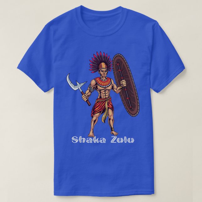 Shaka Zulu African Warrior Leader African Kung Jun T Shirt (Design framsida)