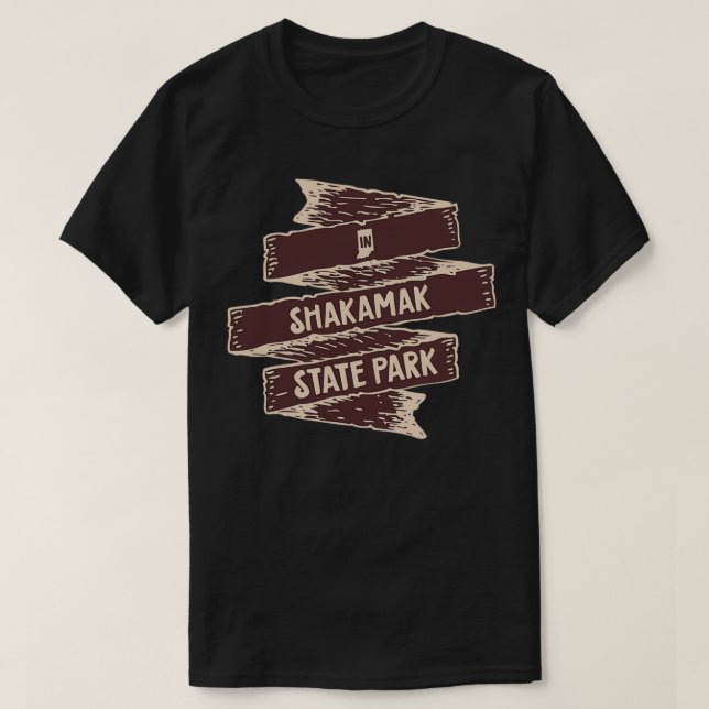 Shakamak State Park State Park Indiana I Flagga T Shirt (Design framsida)
