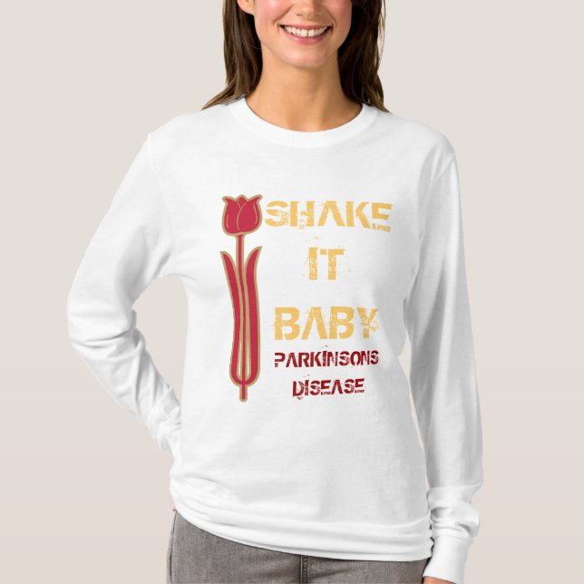 SHAKE, BABY, PARKINSONS DIS.. TEE SHIRT (Framsida)