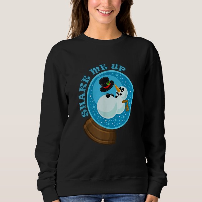 Shake Me Up Snowman Snow globe T Shirt (Framsida)