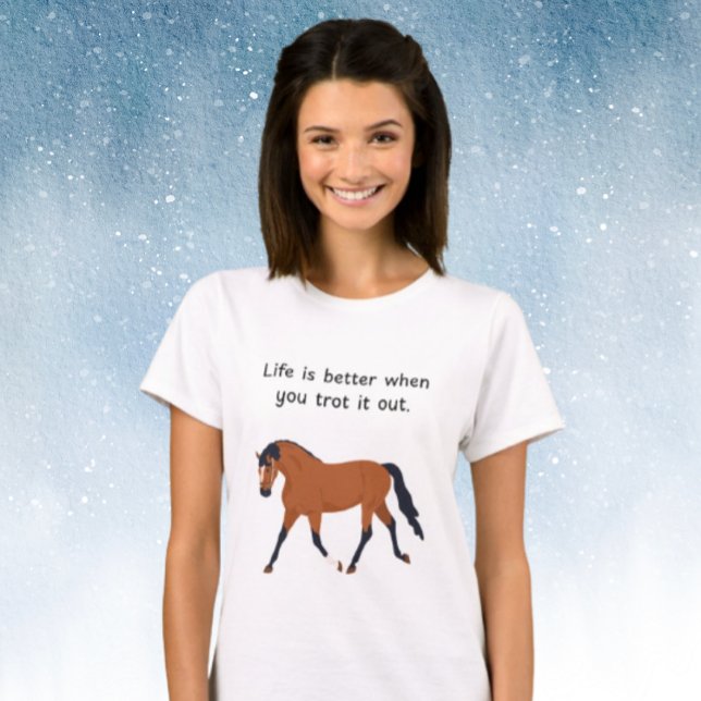 Shake off stress your with horses t shirt (Skapare uppladdad)