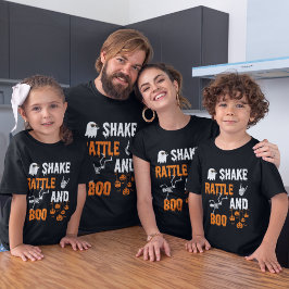 Shake Rattle Boo Dansande Skelett Spöke Halloween T Shirt