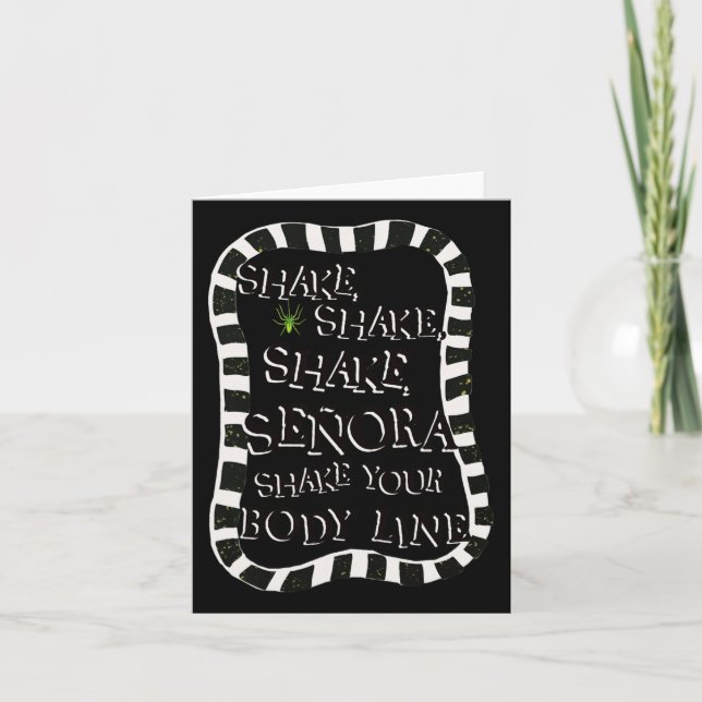 Shake Shake Senora Funny Halloween Kort (Framsida)