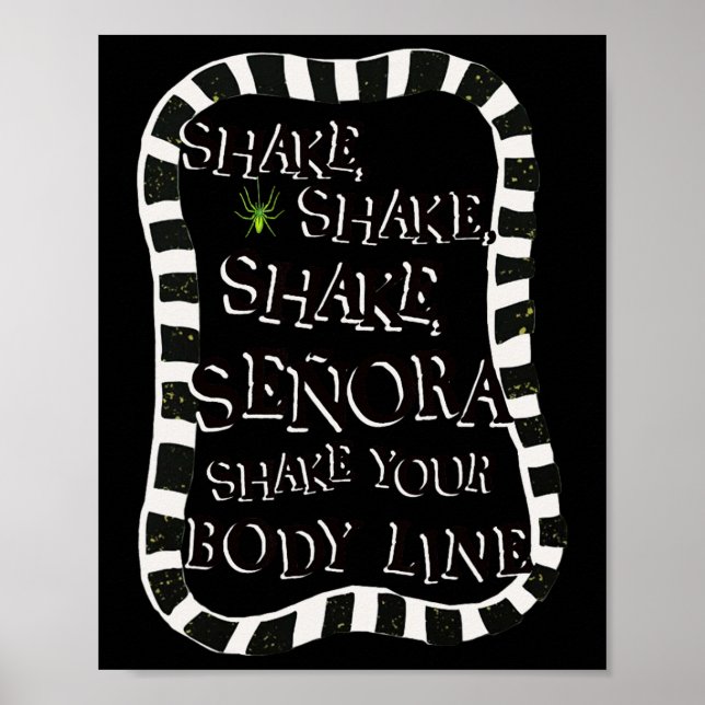 Shake Shake Senora Funny Halloween Poster (Framsidan)