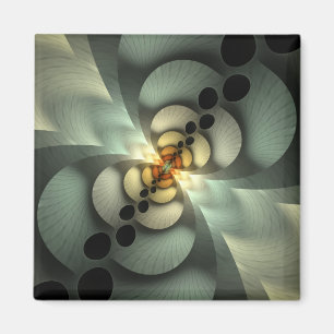 Shaken Grönt Abstract Design Magnet