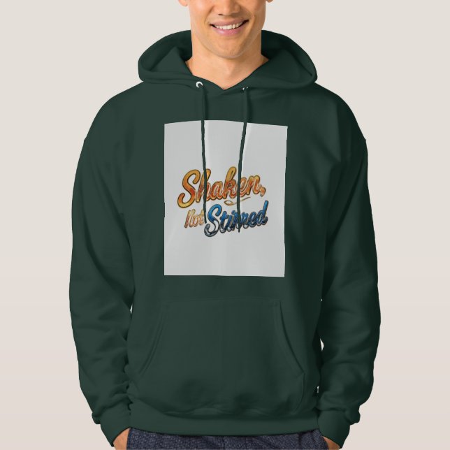 "Shaken, inte upprörd." Hoodie (Framsida)