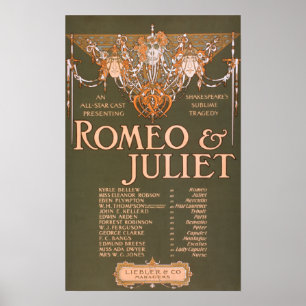 Shakepeares sublima tragedi "Romeo & Juliet ", Poster
