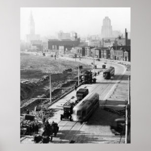 Shaker Heights Street Cars, 1927 Poster