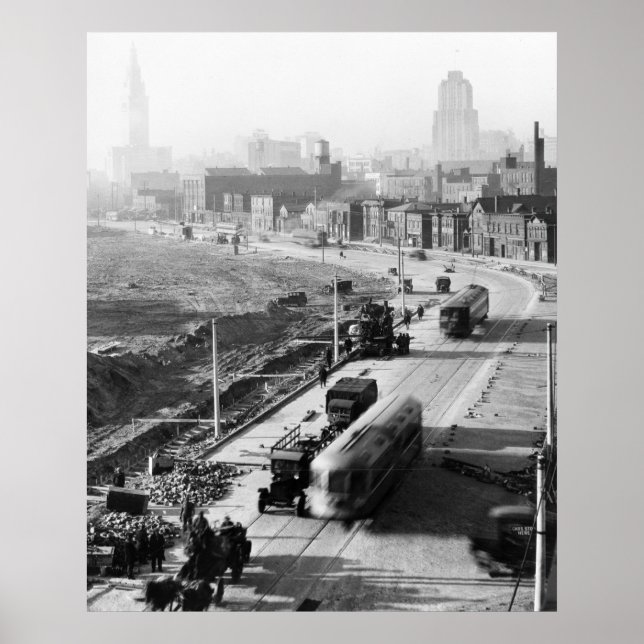 Shaker Heights Street Cars, 1927 Poster (Framsidan)