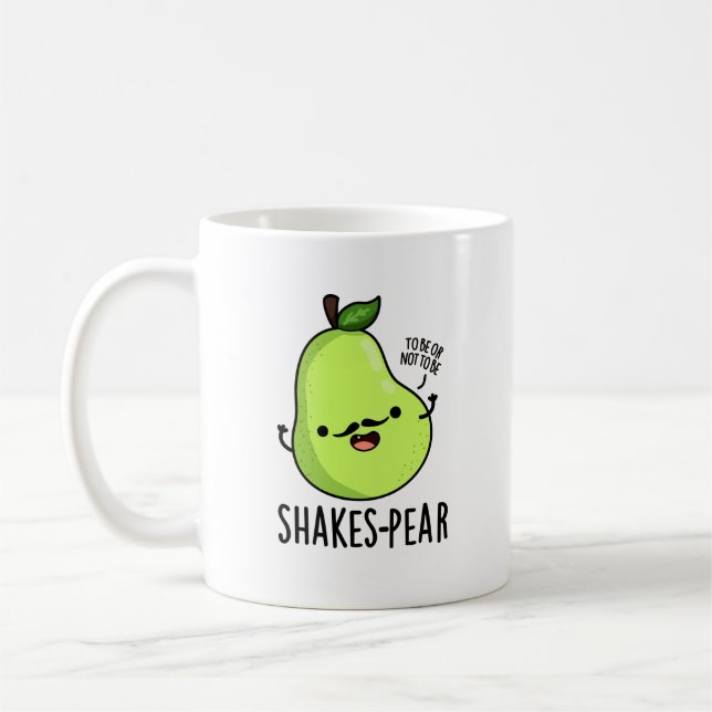 Shakes Pear Fruit Pun Kaffemugg (Vänster)