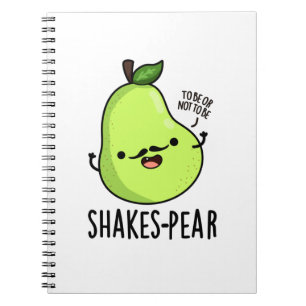 Shakes-pear Rolig Päron Frukt Puns Anteckningsbok