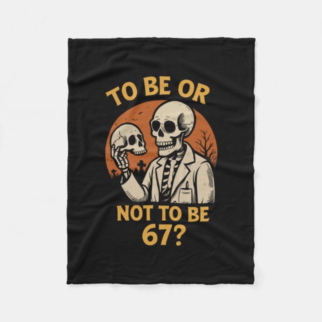 Shakespeare 67 Meme Rolig Skelett Nörd Halloween  Fleecefilt (Framsidan)