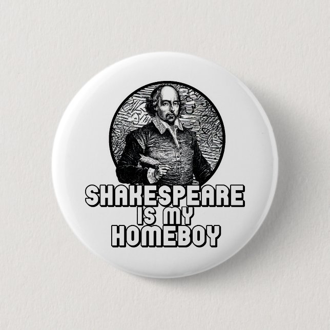 Shakespeare är min hempojke knapp (Framsida)