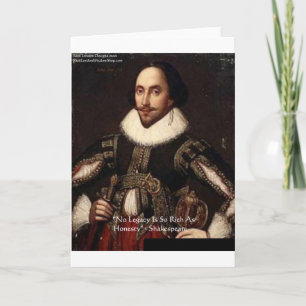 Shakespeare "Ärlighet Arv" Citat Gåvor & Kort
