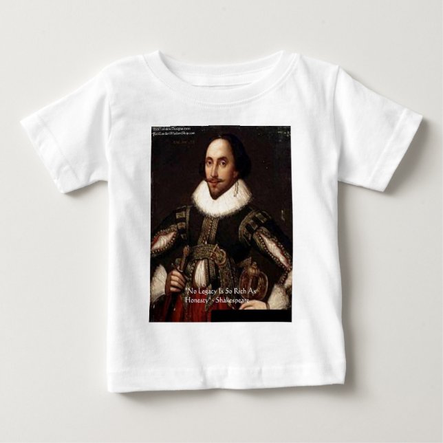 Shakespeare "Ärlighet Arv" Citat Gåvor & Kort Tee (Framsida)