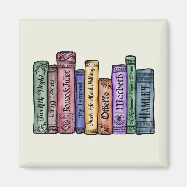 Shakespeare Bokar nr 1 Magnet (Framsidan)