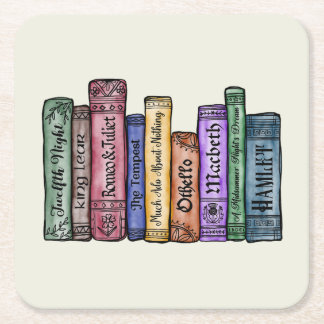 Shakespeare Bokar nr 1 Underlägg Papper Kvadrat