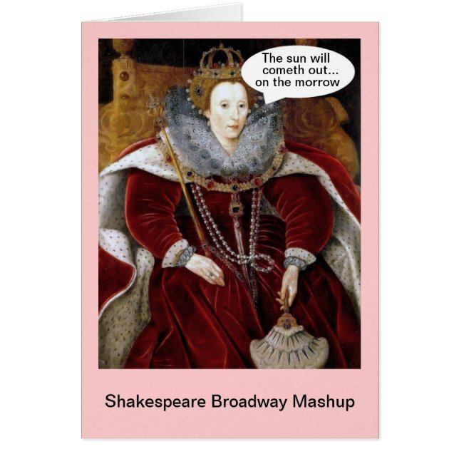 Shakespeare Broadway Mashup - Annie Hälsningskort (Framsidan)