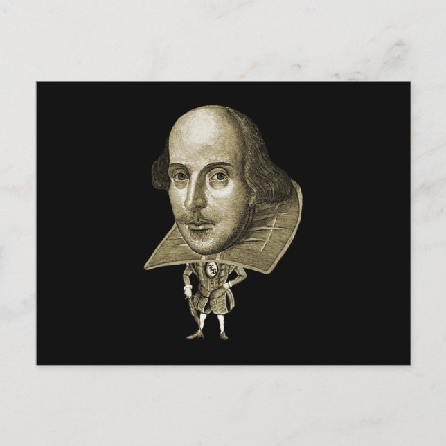 Shakespeare Caricature Vykort (Framsida)