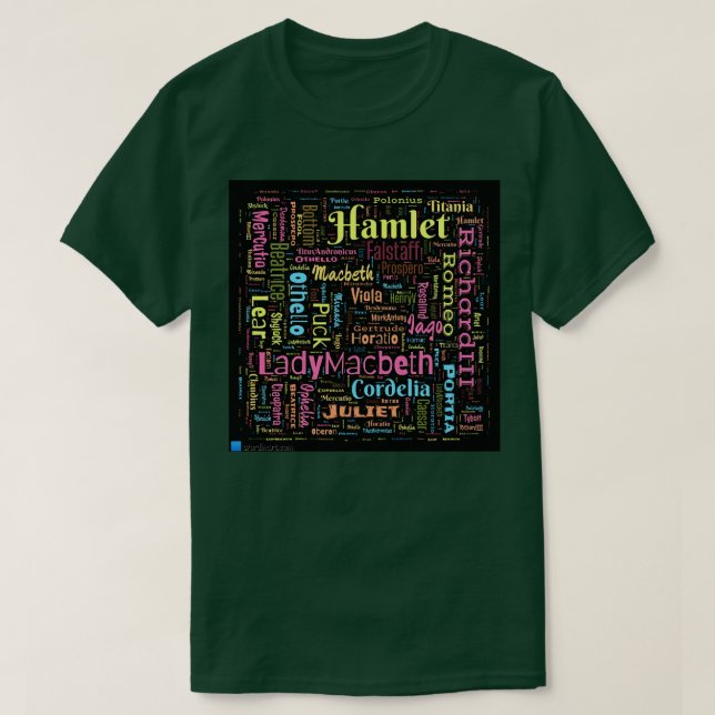 Shakespeare Cast of Characters T Shirt (Design framsida)