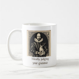 Shakespeare & Cat tyst Juding Grammar Kaffemugg