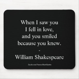 Shakespeare-citat - Jag Förälskade Mig Musmatta