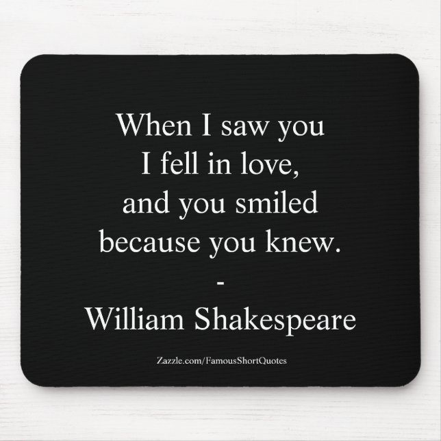 Shakespeare-citat - Jag Förälskade Mig Musmatta (Framsidan)